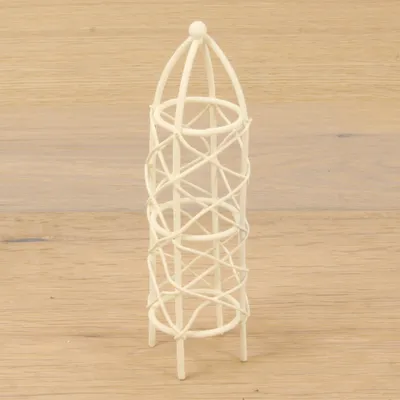 Produktbild von Minigarten Ranksäule Metall weiß Höhe 16,5 cm Deko Pflanzstütze