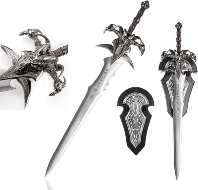 Obrázek produktu pro Velký dekorační meč z pravého kovu, inspirovaný hrou World of Warcraft, s přívěskem na ozdobu 120 cm, JT6099 8530