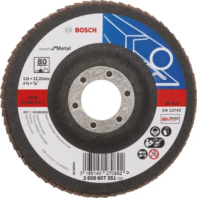 Zdjęcie produktu dla Tarcza listkowa Bosch EfM, 115 mm, K80