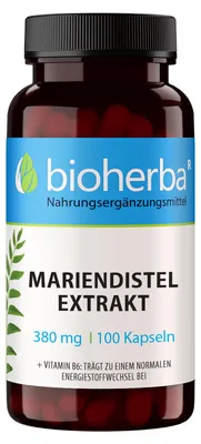 Produktbild von Bioherba Mariendistel Extrakt 380 mg 100 Kapseln