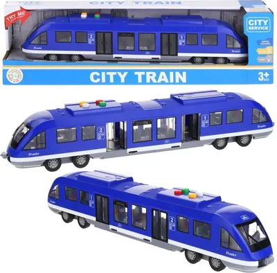 Immagine prodotto di Tram interattivo per bambini con porte blu