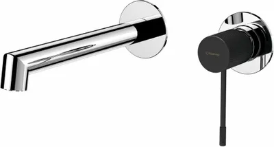 Immagine prodotto di Solaria Miscelatore per lavabo a 2 fori, cromo/nero opaco