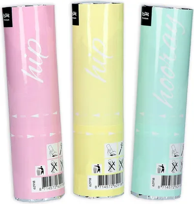 Produktbild von 3er Set Konfetti Kanonen Pastell