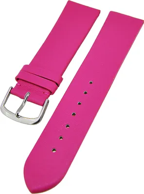 Produktbild von Uhrenarmband weiches Kalbslederband Pink ohne Naht 18mm
