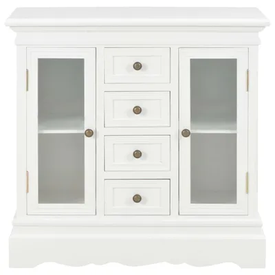 Immagine prodotto di Credenza Bianca 70x28x70 cm in Legno Massello di Pino