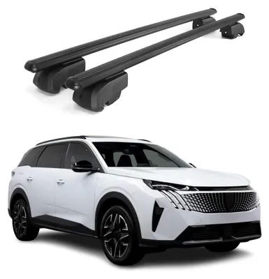 Image de Barres de toit Transversales pour Peugeot 5008 III 2024-2026 Aluminium Noir 2Pcs, productTiles.product.images.aiGenerated