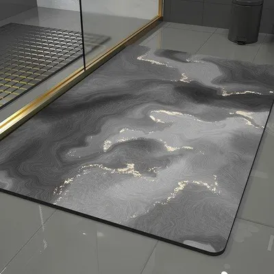 Produktbild von Duschmatte - Diamantsteine Duschmatte – Weich und Bequem, Hochwertiger Absorber und Anti-Rutsch Diamantsteine Duschmatte (60*90cm)