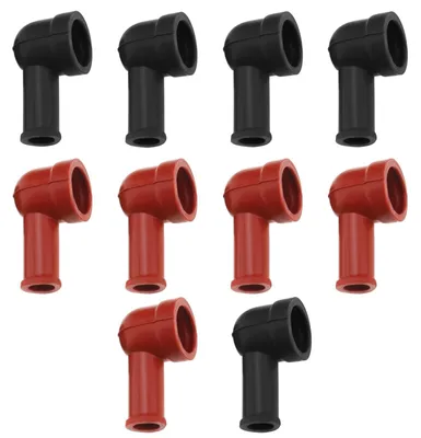Image de ECSiNG, 10 pièces, isolateurs en caoutchouc pour bornes de batterie, protections, modèle à angle