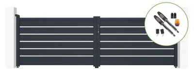 Produktbild von Flügeltor elektrisch 4m VOGEL H.120cm + Drehtorantrieb TANKER B700