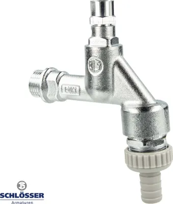 Produktbild von Js Auslaufventil Mit Rb,Rv,Sv     Steckschl.-Ot,3/4",Matt Chr.,Dvgw