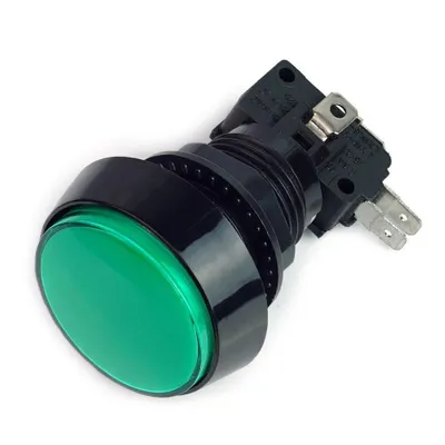 Produktbild von Arcade Button, 44mm, beleuchtet (LED 12V DC) - Farbe: grün