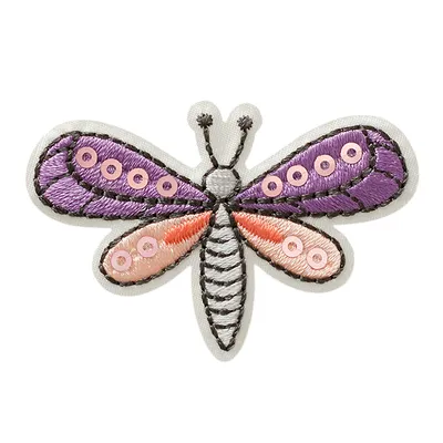 Produktbild von Mono Quick 06161 Libelle mit Pailletten Bügelbild, Patch, ca. 3,7 x 5,6 cm