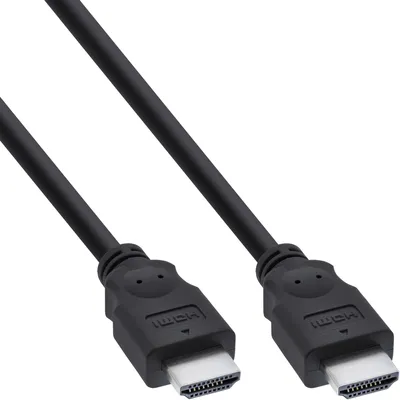 Produktbild von InLine HDMI Kabel, HDMI-High Speed, Stecker / Stecker, schwarz, 1,5m, 1,5 m, HDMI Typ A (Standard), HDMI Typ A (Standard), 5 Gbit/s, Schwarz