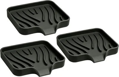 Imagen del producto de Jabonera con desagüe, juego de 3 unidades, color , antideslizante, ideal para ducha y cocina