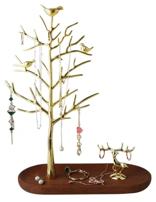 Immagine prodotto di Supporto in legno per gioielli: anelli, orecchini e collane - Elegante organizer per la casa