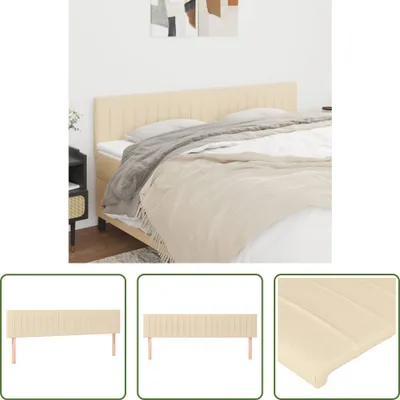 Produktbild von The Living Store Kopfteile 2 Stk. Creme 80x5x78/88 cm Stoff