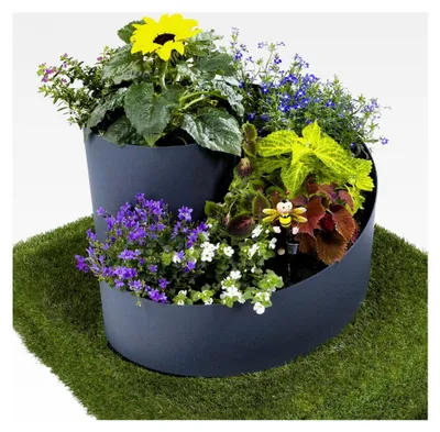 Produktbild von Kräuterspirale Pflanzspirale Gewürzspirale 35cm x Ø55cm Grau