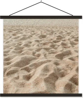 Produktbild von MuchoWow® Textilposter Sommer - Strand - Sand 90x90 cm mit schwarzem Rahmen - Magnetisches