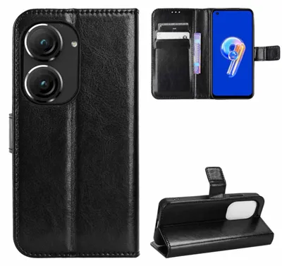 Image de Étui de protection en simili cuir noir pour ASUS Zenfone 10 / 9