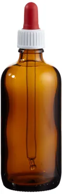 Druppelflasche mit Schraubpipette, 100 ml, braun
