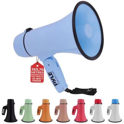 Produktbild von Pyle Megaphon mit Sirene, 20 Watt, robust, faltbar für Indoor & Outdoor