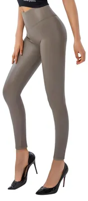 Produktbild von SOGNO D'ORO Damen Kunstleder Leggings High Waist Kunstleder Leggings Hose Strumpfh