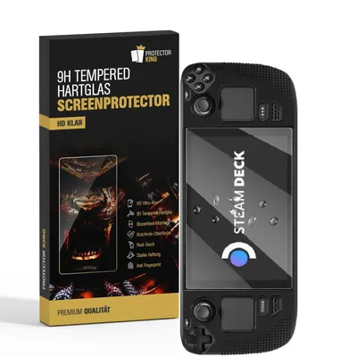 Produktbild von 1x 9H Panzerglas für Valve Steam Deck Oled 3D KLAR Displayschutz Panzerfolie Schutzfolie Hartglas Schutzglas echtes Tempered Glass Screen-Protector