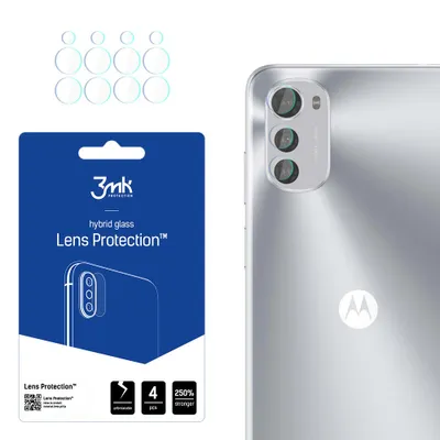 Produktbild von 3mk Hybridglas Lens Protection für Motorola Moto E32/E32s Kamera Objektiv Kameralinse 0,16mm 6H (4 Stück)