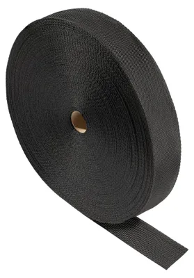 Produktbild von Bagum Pflanzenbinder Schwarz 40 mm x 50m, Polypropylen Gurtband zur Baumanbinder, witterungs- und UV-beständig Gartenband,Hergestellt in der EU