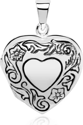 Produktbild von Aufklappbares Herzdesign Medaillon aus Sterlingsilber