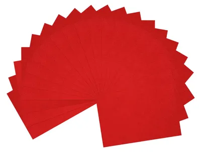 Filzstoff 2 mm, 20 x 30 cm, 20 Stück, rot – Bastelfilz für DIY