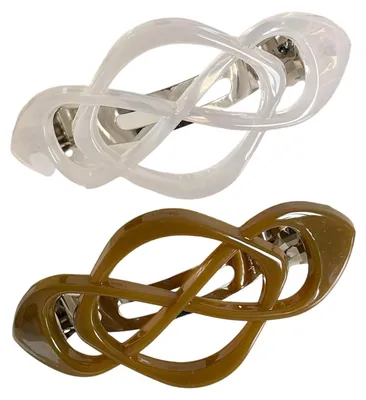 Produktbild von 2 Vintage-Haarspangen im französischen Stil, Haarclips für Damen und Mädchen, mattes Finish, Haarnadeln, Haaraccessoires D