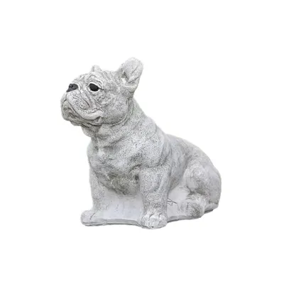 Produktbild von Schöne Figur Franzoesische Bulldogge, für den Garten, aus Steinguss Neu Frostfest Witterungsbeständig, Tierfigur zur Gartengestaltung SO-812