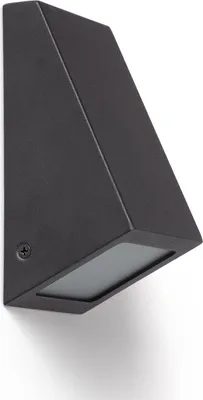 Produktbild von Wandleuchte Außen Metall und Glas Ruzafa Schwarz