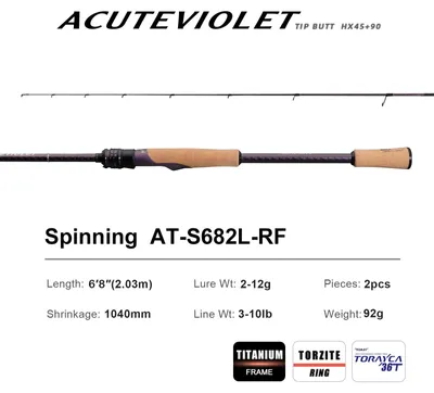 Immagine prodotto di Canna da pesca, design telescopico, azione rapida, AT-S682L-RF