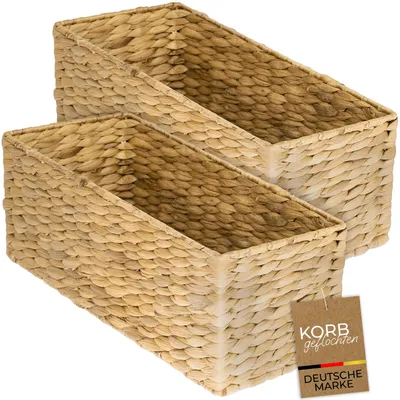 Badezimmerkorb HMF 37270-S2 Wasserhyazinthe 2er Set 38x15x14 cm, KI-generiertes Bild