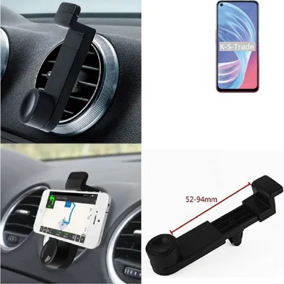Produktbild von K-S-Trade Lüftungshalterung kompatibel mit Oppo A73 5G KFZ-Halterung Autohalterung Handy-halterung Lüftungsgitter Lüftungsschlitze Schwarz