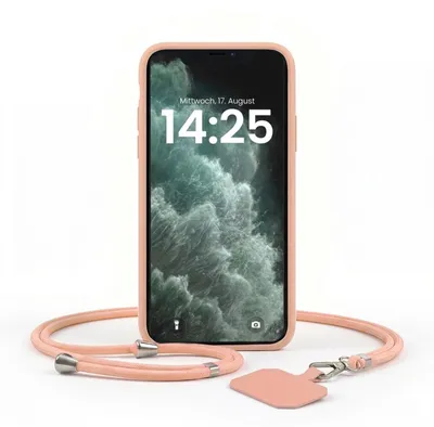 Produktbild von Handyhülle für Apple iPhone X mit Handykette Band Kordel Hülle Case Schutzhülle Rosa Rose
