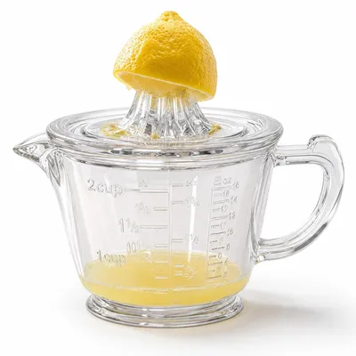 Zitruspresse mit Messbecher 500 ml, Glas, Sieb