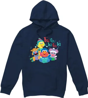 Image de Sesame Street - "Fa La La La Carols" Sweat à capuche pour homme/femme unie, design de Noël TV26703 (L) (Marine)