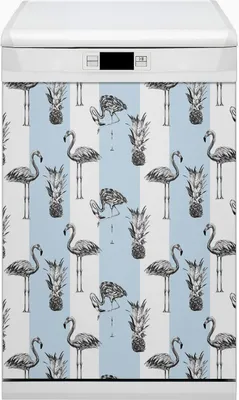 Produktbild von Magnete  Küche Magnetmatte Magnet für Spülmaschine Abwaschbar Nachbildung 45x80 cm  - Flamingo und Ananas
