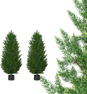 Zdjęcie produktu dla TRMLBE 2 sztuki sztucznych roślin 90cm sztuczne rośliny z doniczką jak prawdziwy cyprys dekoracyjne rośliny do salonu dekoracyjne rośliny do sypialni biura balkonu ogrodu