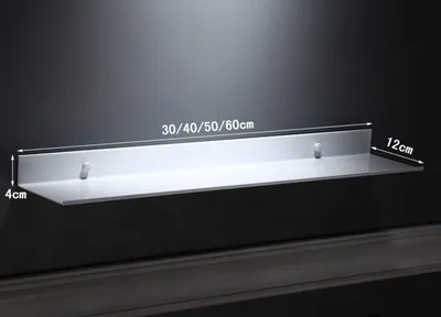 Immagine prodotto di Mensole a parete da 50 cm, in metallo bianco, per il bagno