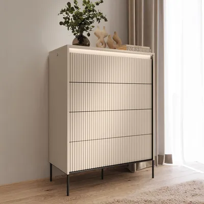 Produktbild von Kommode TREND 4S mit Schubladen und LED-Beleuchtung