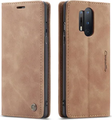Produktbild von OnePlus 8 Pro Hülle, LaimTop Retro Kunstledertasche TPU Innere, Kartenfächer, Magnetverschluss, Klapphülle mit Standfunktion Schutzhülle für OnePlus 8 Pro Braun