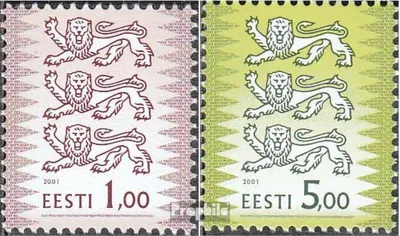 Produktbild von Briefmarken Estland 2001 Mi 412-413 (kompl.Ausg.) postfrisch Wappenlöwen