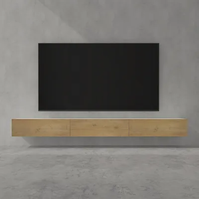 Produktbild von doporro TV Lowboard hängend Fernsehschrank Wohnzimmer | TV-Schrank hängend Fernsehtisch Hängeschrank 300cm Fernsehschrank02