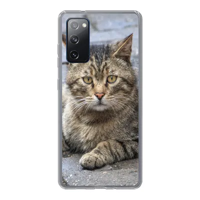 Produktbild von MuchoWow® Handyhülle Schutzhülle Hülle für Samsung Galaxy S20 FE Katze - Tier - Braun - Mädchen - Kinder - Jungen - Kind Silikon Softcase Handy Hülle - Abdeckung