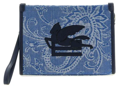 Produktbild von Etro Clutch aus Baumwolle in Blau WP2C0007AQ364B0025