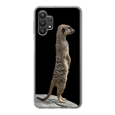 Produktbild von MuchoWow® Handyhülle Schutzhülle Hülle für Samsung Galaxy A32 5G Erdmännchen - Wilde Tiere - Schwarz Silikon Softcase Handy Hülle - Softcase